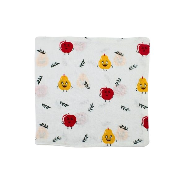 Muslin Wash Cloth Red Apple