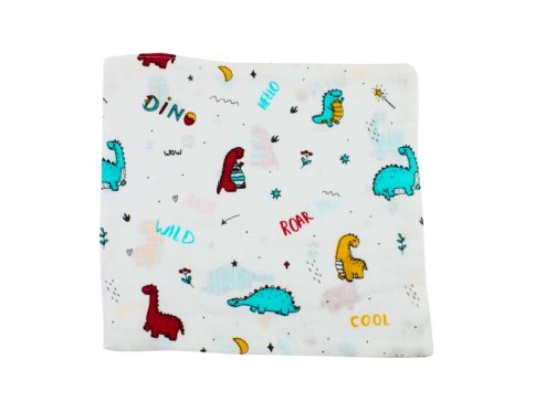 Muslin Wash Cloth Dinosaur