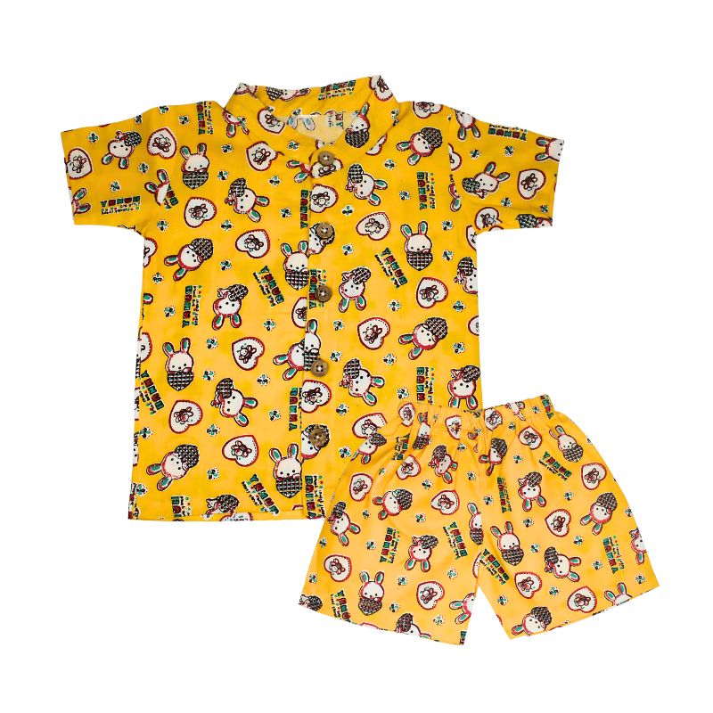 Co-ord Set Yellow Teddy