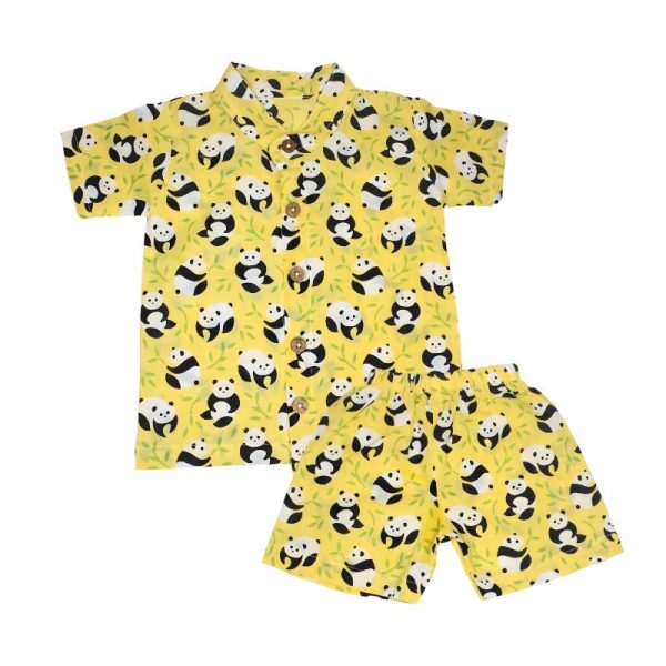 Co-ord Set Yellow Panda