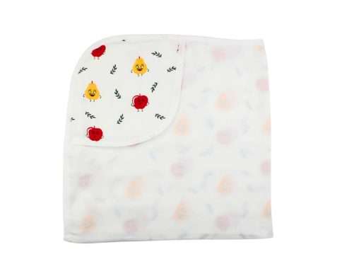 Muslin Hooded Towel 2-Layer Apple Hood