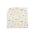 Muslin Hooded Towel 2-Layer Happy