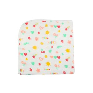 Muslin Hooded Towel 2-Layer Happy