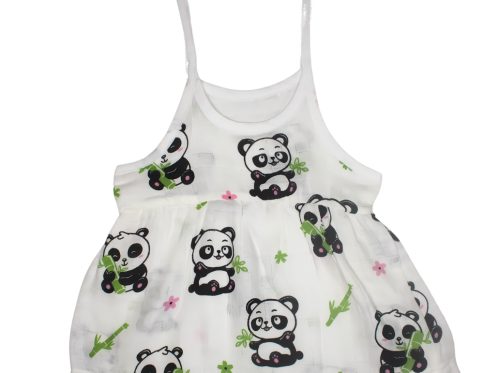 Muslin Knot Frocks - Panda Print