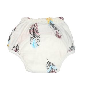 Muslin Padded Underwear - Feather Print