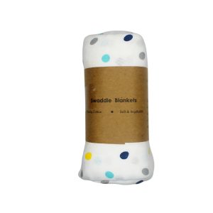 Muslin Swaddle 100x100 - Colour Dots