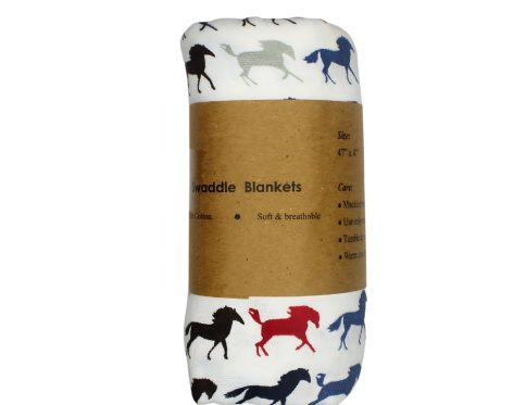 Muslin Swaddle 100x100 - Horse