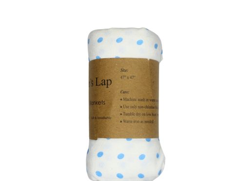 Muslin Swaddle 112x112 - Blue Dot Print