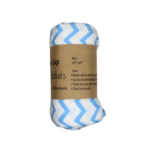 Muslin Swaddle 112x112 - Blue Line Print