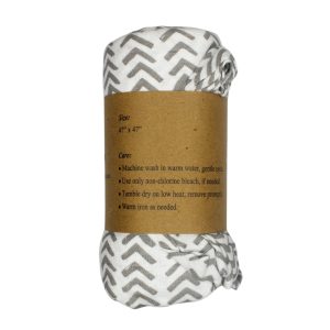 Muslin Swaddle 112x112 - Light Brown Caret Print