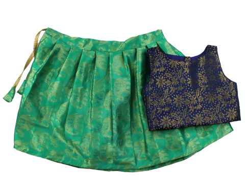 Green and Navy Blue Minipattu