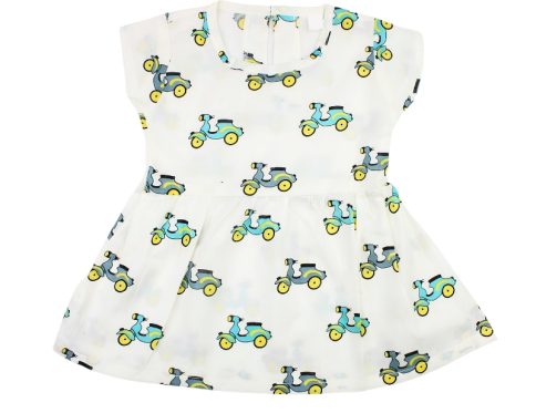 Cotton Frock Blue Bike