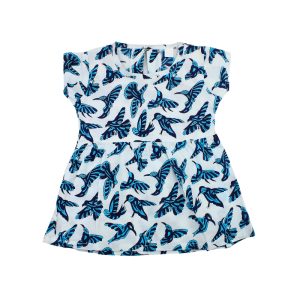 Cotton Frock Blue Bird