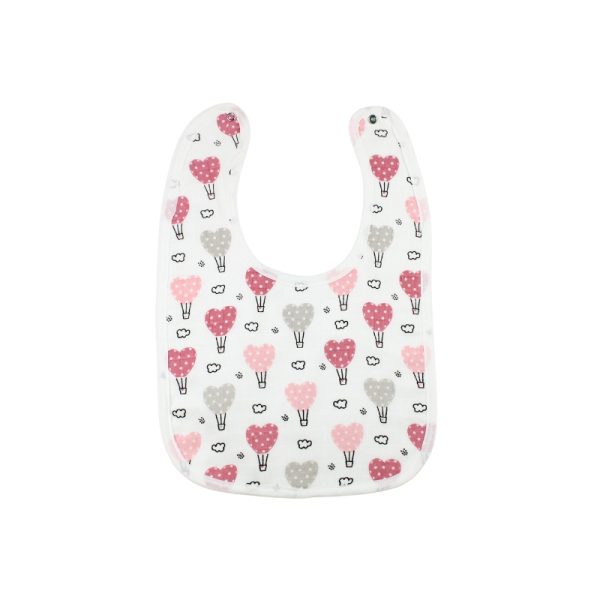 Muslin Bib Pink Balloon