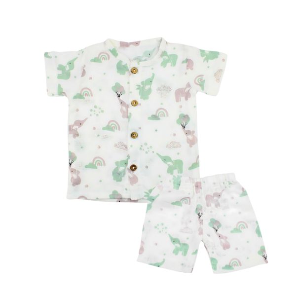 Muslin Co-ord Set Elephant