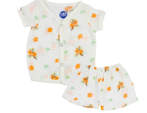 Muslin Co-ord Set Orange Heart