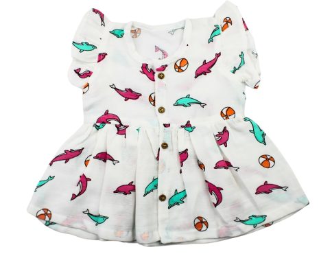 Muslin Frock Dolphins