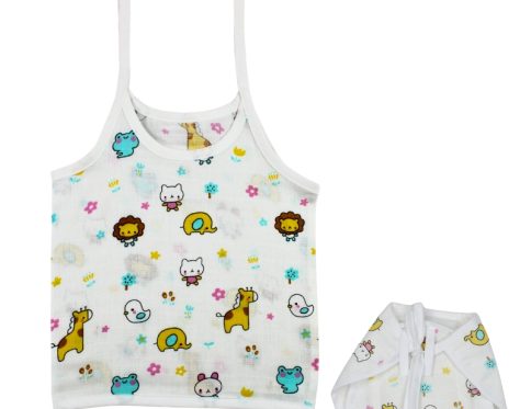 Muslin Knot Jabla Nappy Set Animals