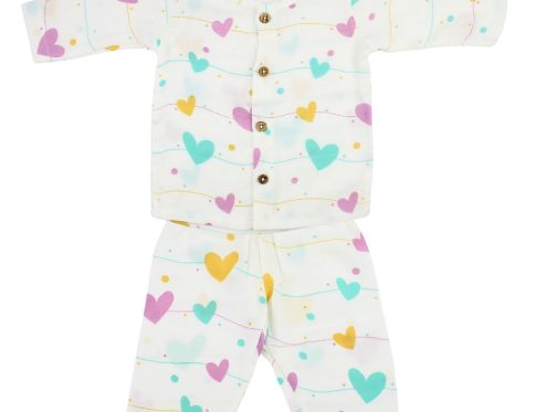 Muslin Night Suits Colour Heart