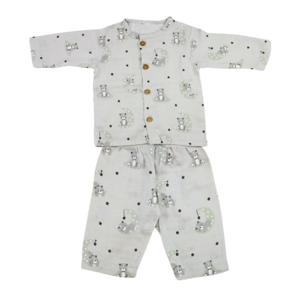 Muslin Night Grey Bear