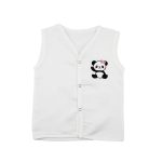 Muslin White Jabla with Panda