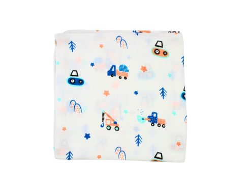 Muslin Swaddle Blue Truck