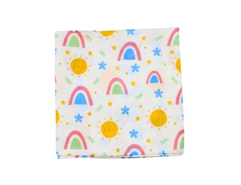 Muslin Swaddle Sun and Rainbow