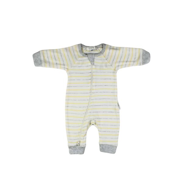 Jumpsuit Yellow Grey Stripes